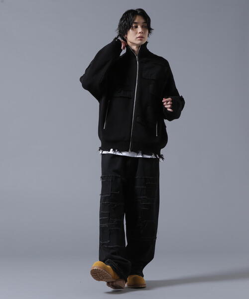L ダンケシェーン PATCHWORK KNIT CARDIGAN DANKE SCHON カーディガン DankeSchon/ダンケシェーン/PATCHWORK