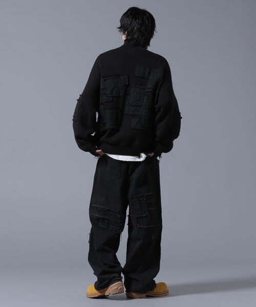 L ダンケシェーン PATCHWORK KNIT CARDIGAN DANKE SCHON カーディガン DankeSchon/ダンケシェーン/PATCHWORK