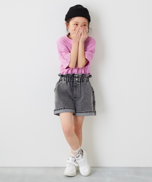 devirock（デビロック） パンツ ストレッチデニム ハイウエスト フリル