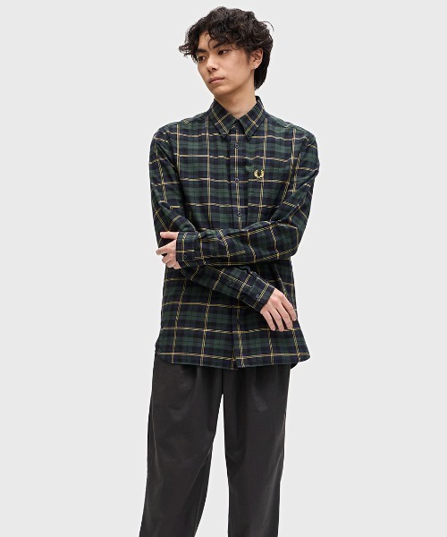 FRED PERRY タータンウーブンシャツ M1730 40 fred-perry-tartan-twill-short-