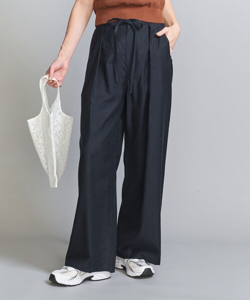あーちゃん✨B&Y ツイル リボンベルト ワイドパンツ BEAUTY＆YOUTH UNITED ARROWS パンツ ツイル リボンベルト