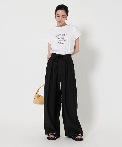 あーちゃん✨B&Y ツイル リボンベルト ワイドパンツ BEAUTY＆YOUTH UNITED ARROWS パンツ ツイル リボンベルト