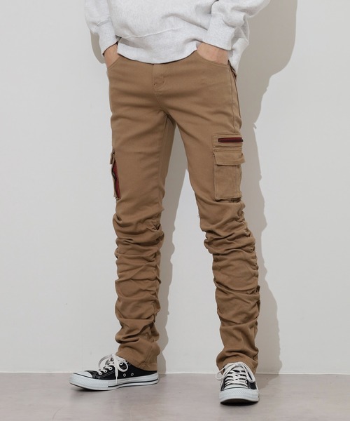 US.ARMY◇カーゴパンツ/M/コットン/KHK/70s/M-65/Winfield/ファスナー