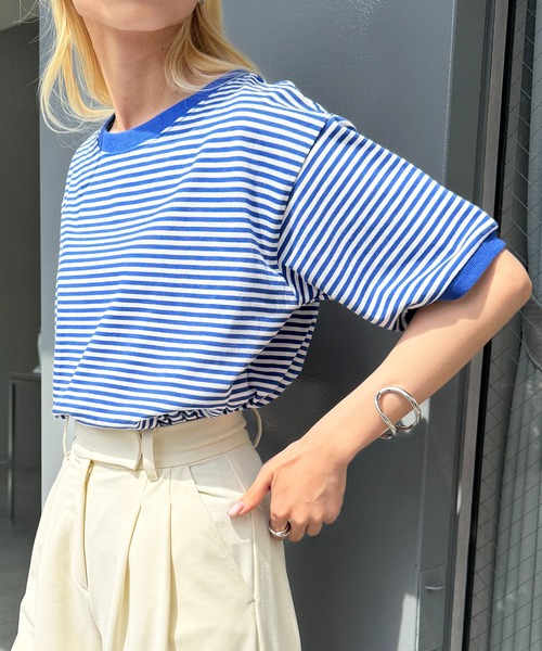 STAR&STRIPE tシャツ 「STAR＆STRIPE」ボーダーリンガーTシャツ