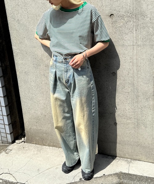 トップス Border Ringer Tee Border Ringer Tee（Tシャツ/カットソー）｜TODAYFUL（トゥデイ