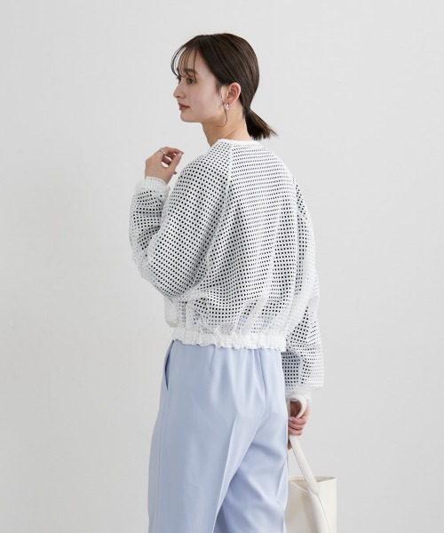 美品 TATRAS メッシュブルゾン カーキ 春夏 ジップジャケット