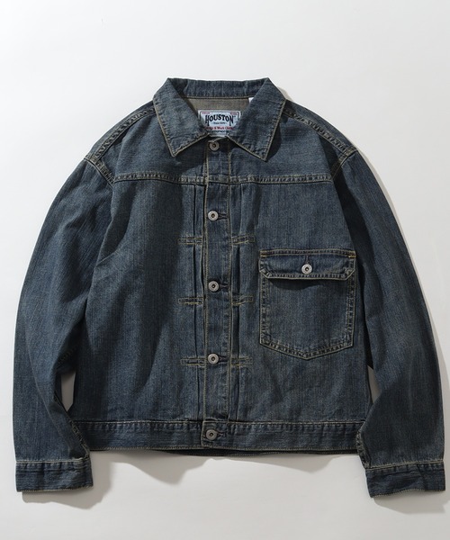 HOUSTON ヒューストン 91-B タイプ デニム ジャケット M HOUSTON（ヒューストン） デニムジャケット gジャン メンズ レディース