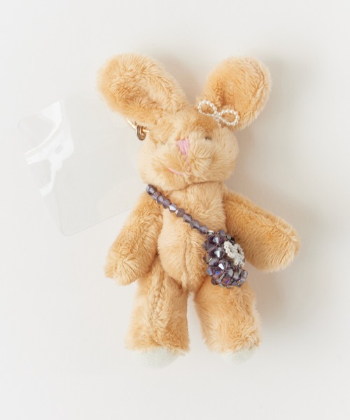 おめかしうさぎ　ぬいぐるみ　マスコット　キーホルダー　キーチェーン ROOP TOKYO Plush Rabbit Keychain/おめかしうさぎぬいぐるみ