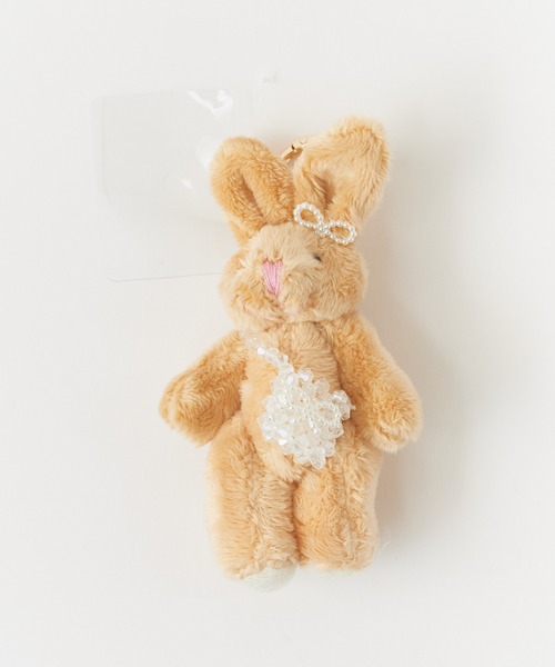 ROOP TOKYO Plush Rabbit Keychain/おめかしうさぎぬいぐるみ