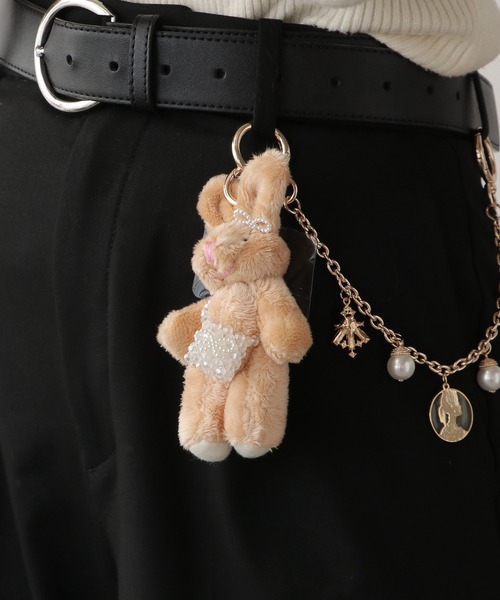 RUKURUKU/夏のメロディとうさぎとシマエナガ　オルゴナイトキーホルダ CRUX ニコぬいキーホルダー おそろい NIKONUI ぬいぐるみ 磁石