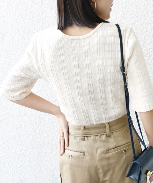 「SHIPS」 半袖カットソー ONE SIZE オフホワイト レディース SHIPS 「SHIPS」 半袖カットソー ONE SIZE オフホワイト