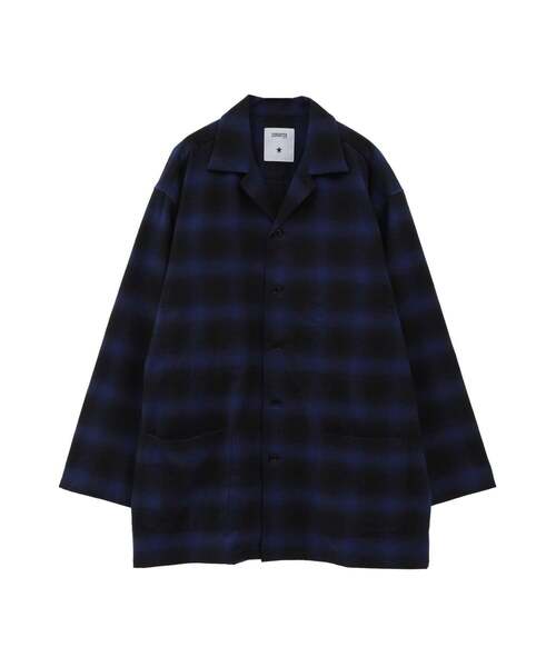 ブラウス シャツ OVERSIZED FLANNEL CHECKED SHIRT JACKET レディース メンズ