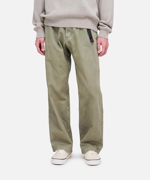 値下げ　GRAMICCI グレー ストレートパンツ XL Gramicci（グラミチ） スラックス GABARDINE SLACKS ジップフライ