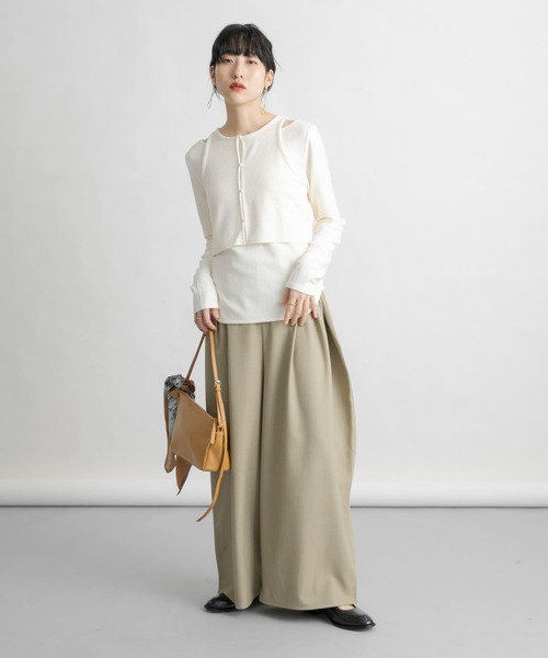 KBF - KBF ベージュT とベストセット KBF tシャツ ベストSETロンTEE レディース : ZOZOTOWN Yahoo!店