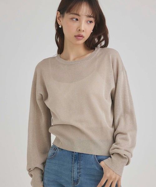 fifth（フィフス） ニット セーター 前後2wayシアーラメニット