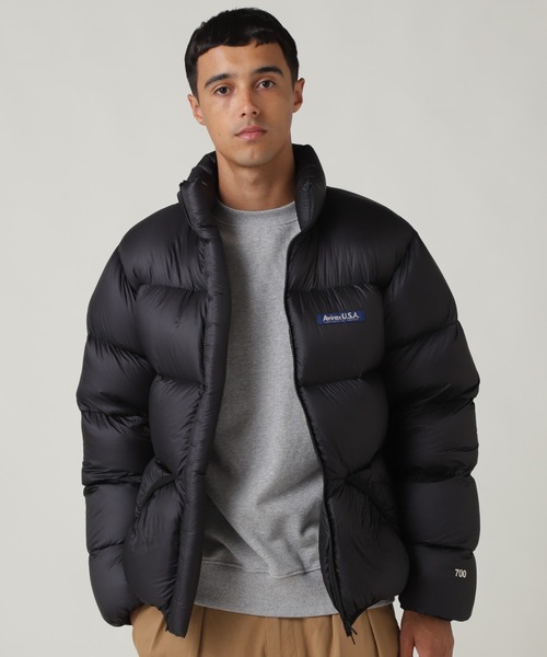 AVIREX 「AVIREX」 ダウンジャケット LARGE ブラック メンズ