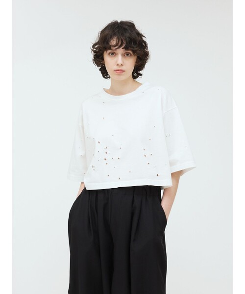 tシャツ mizuiro ind パンチングワイドT レディース