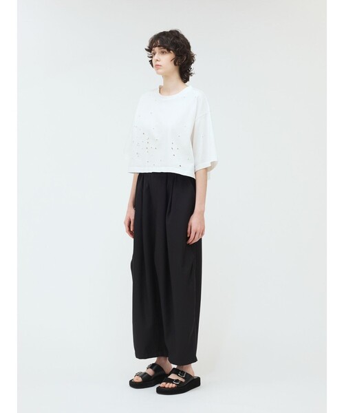 mizuiro ind / ミズイロインド mizuiro ind パンチングワイドT mizuiroind tシャツ mizuiro ind パンチングワイドT レディース