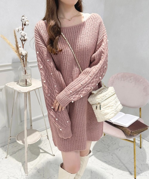 apres jour（アプレジュール） ニットワンピース フリー ピンク