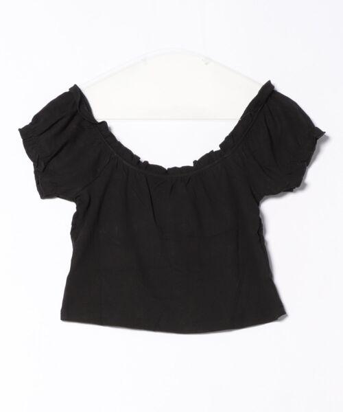 YUNAコラボ フリルパフスリーブトップス WESTSEA（ウエストシー） tシャツ 半袖 スクエアネック リボン フリル