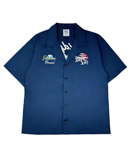 ヨイドレ メンズ スカシャツ 半袖シャツ 刺繍 YOIDORE よいどれスカシャツ トップス アメカジ 825222 CORPUS SELECT シャツ 「YOIDORE/酔いどれ」オープンカラー 半袖