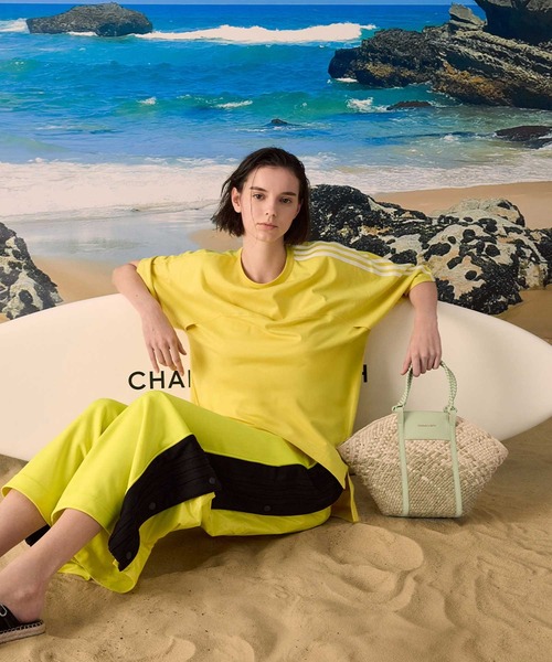 CHARLES ＆ KEITH トートバッグ Shalia シャリア ラフィア