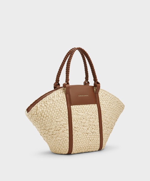 CHARLES ＆ KEITH トートバッグ Shalia シャリア ラフィア