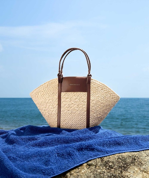 台湾 CHARLES&KEITH Shalia ラフィア バスケットバッグ 台湾 CHARLES&KEITH Shalia ラフィア バスケットバッグ