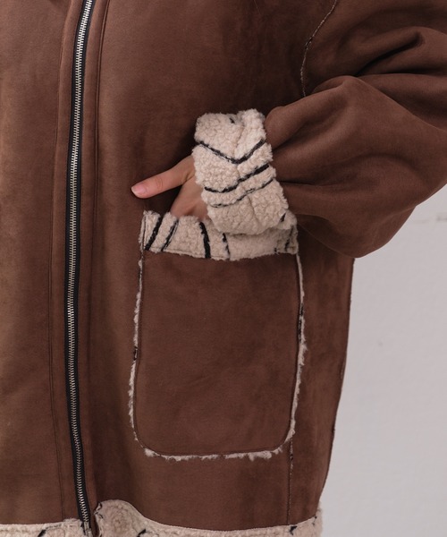 kastane アウター 袖取り外し可】ベロアパディングブルゾン | Kastane(カスタネ