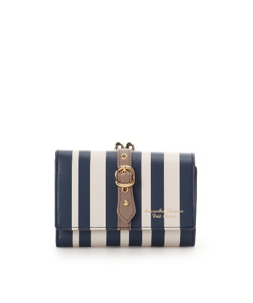 大人気!! Samantha Thavasa Petit Choice ストライプ 口金折財布 Samantha Thavasa Petit Choice 財布 ストライプフロントベルト