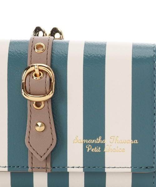 大人気!! Samantha Thavasa Petit Choice ストライプ 口金折財布 Samantha Thavasa Petit Choice 財布 ストライプフロントベルト