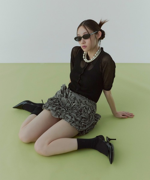 EIMY ISTOIRE（エイミーイストワール） スカート フラワーモチーフミニ