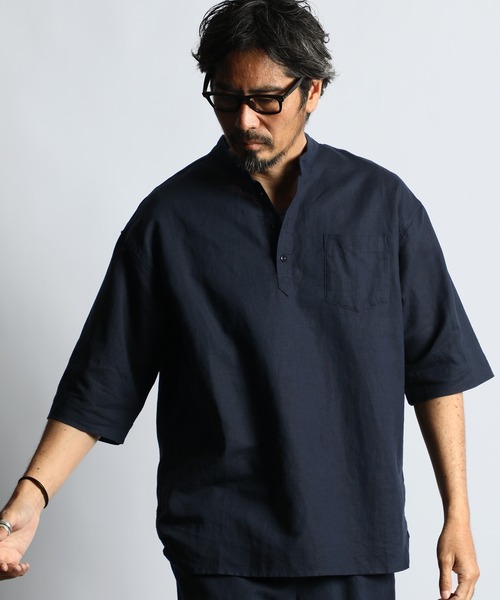 トップス SUBLATIONS  BAND COLLAR SHIRT .003 SUBLATIONS BAND COLLAR SHIRT .003 - メルカリ