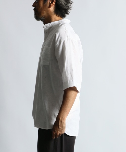 the mad shopバンドカラー チェックシャツ atelier 103 the mad shopバンドカラー チェックシャツ atelier 103