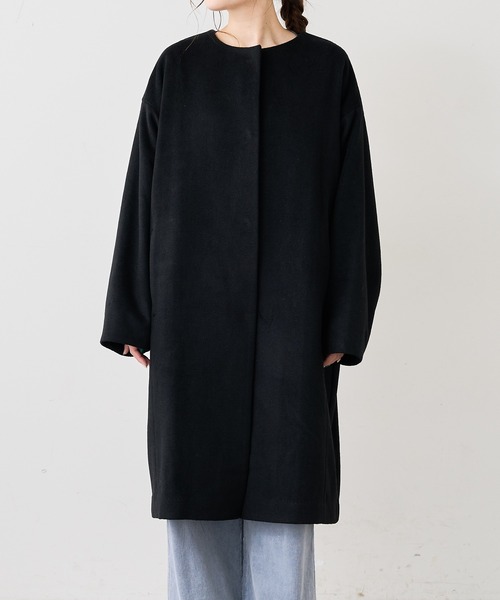 PUAL CE CIN ノーカラージャケット 黒 PUAL CE CIN ノーカラージャケット 黒 フォロー割引1000円】 アウター