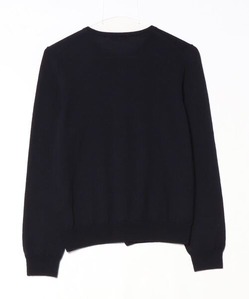 「human woman」 ニットカーディガン L ネイビー レディース_画像2