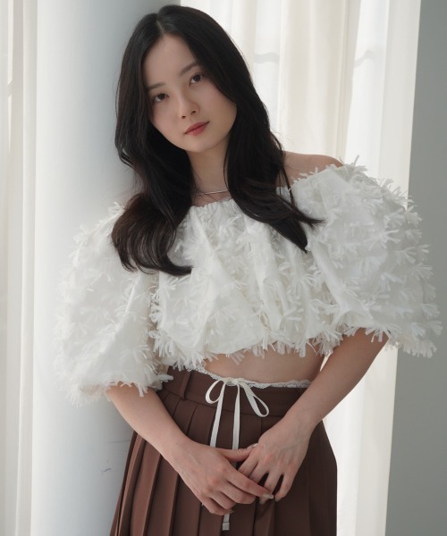 eimy istoire リボンクロスギャザーTOPS レディース : ZOZOTOWN