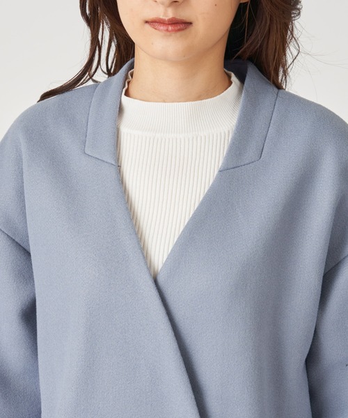 「ROYAL PARTY」 ノーカラーコート FREE ブラウン レディース_画像6