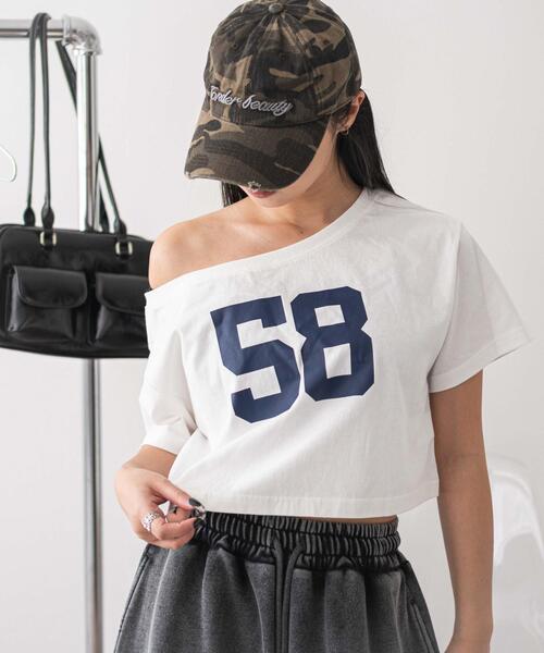 WEGO（ウィゴー） tシャツ WEGO/2WAYオフショルショートT レディース