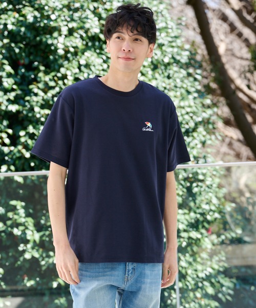 超希少　アーノルドパーマー　tシャツ 花刺繍　ロゴ入り　ワンポイント　ここだけ Arnold Palmer tシャツ シェア カノコ ワンポイント刺繍 Tシャツ