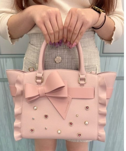 新品　タグ付き　ブロッサムリボンフラッター　ハンドバッグ　サマンサベガ ピンク Samantha Vega（サマンサベガ） ハンドバッグ ブロッサムリボン