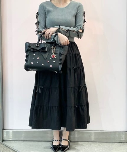 Samantha Vega ハンドバッグ ブロッサムリボンフラッター（小