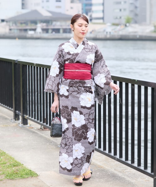新品　浴衣　背が高い　TL トール　プレタ　桜　大正モダン　清楚な高級綿浴衣 楽天市場】トールサイズ浴衣の通販
