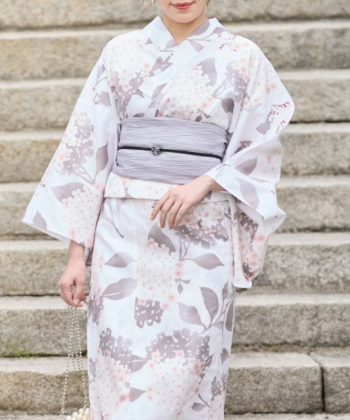 slattgir 浴衣 高身長 花柄浴衣セット（ゆかた＋へこ帯
