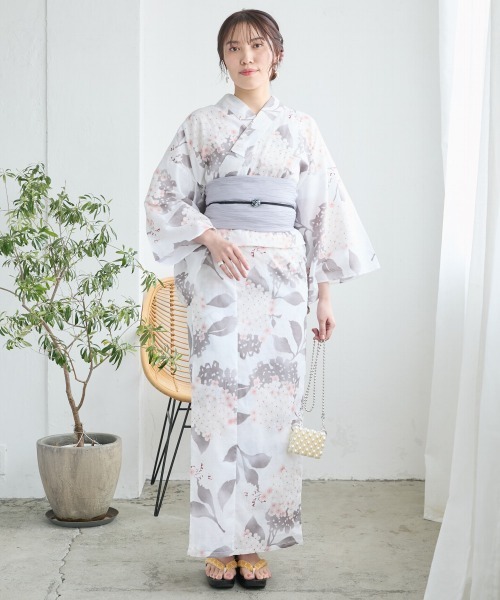 slattgir 浴衣 高身長 花柄浴衣セット（ゆかた＋へこ帯
