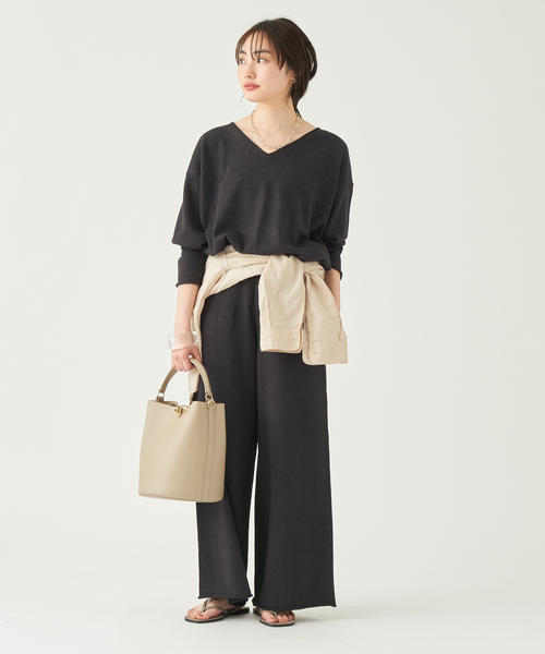 plage 「Plage」 Vネックニット FREE アイボリー レディース