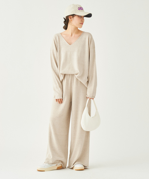 プラージュ ニットセーター コットンニット Vネック 白 アイボリー plage 「Plage」 Vネックニット FREE アイボリー レディース