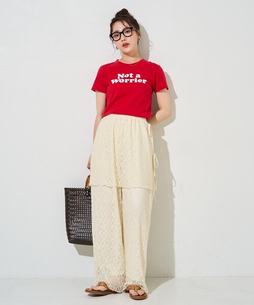 パンツ 限定展開　ラップスカート レイヤード レース パンツ レディース | FREAK'S STORE | 06