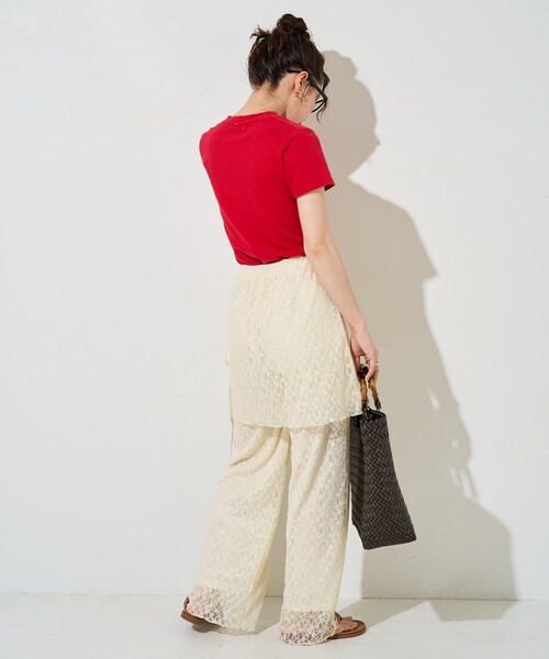 パンツ 限定展開　ラップスカート レイヤード レース パンツ レディース | FREAK'S STORE | 08