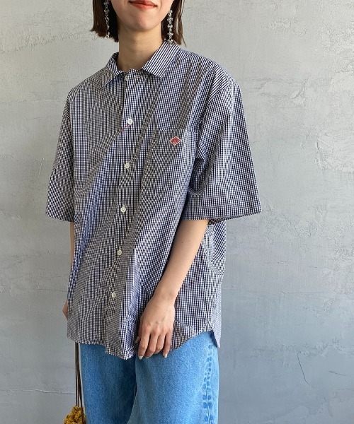 Danton 「DANTON」 半袖シャツ 42 ネイビー メンズ : ZOZOTOWN
